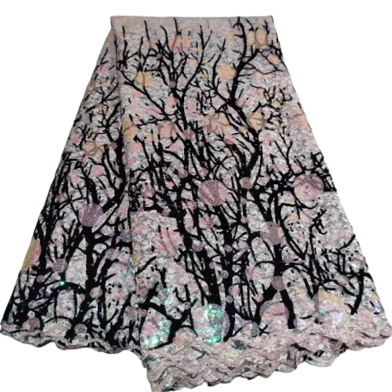 Luxury purple velvet lace fabric clothing the latest Nigerian French tulle lace sequins high quality African sequins lace fabric
Luxury purple velvet lace fabric clothing the latest Nigerian French tulle lace sequins high quality African sequins lace fabric