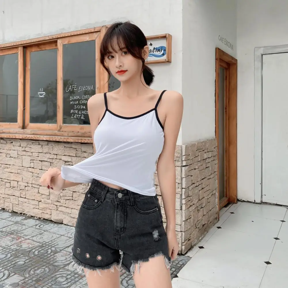 Women Tank Crop Top Seamless Underwear Female Sexy Lingerie Intimates with Camisole Femme Ice Silk Sling Ladies Chest Pad Vest
Women Tank Crop Top Seamless Underwear Female Sexy Lingerie Intimates with Camisole Femme Ice Silk Sling Ladies Chest Pad Vest