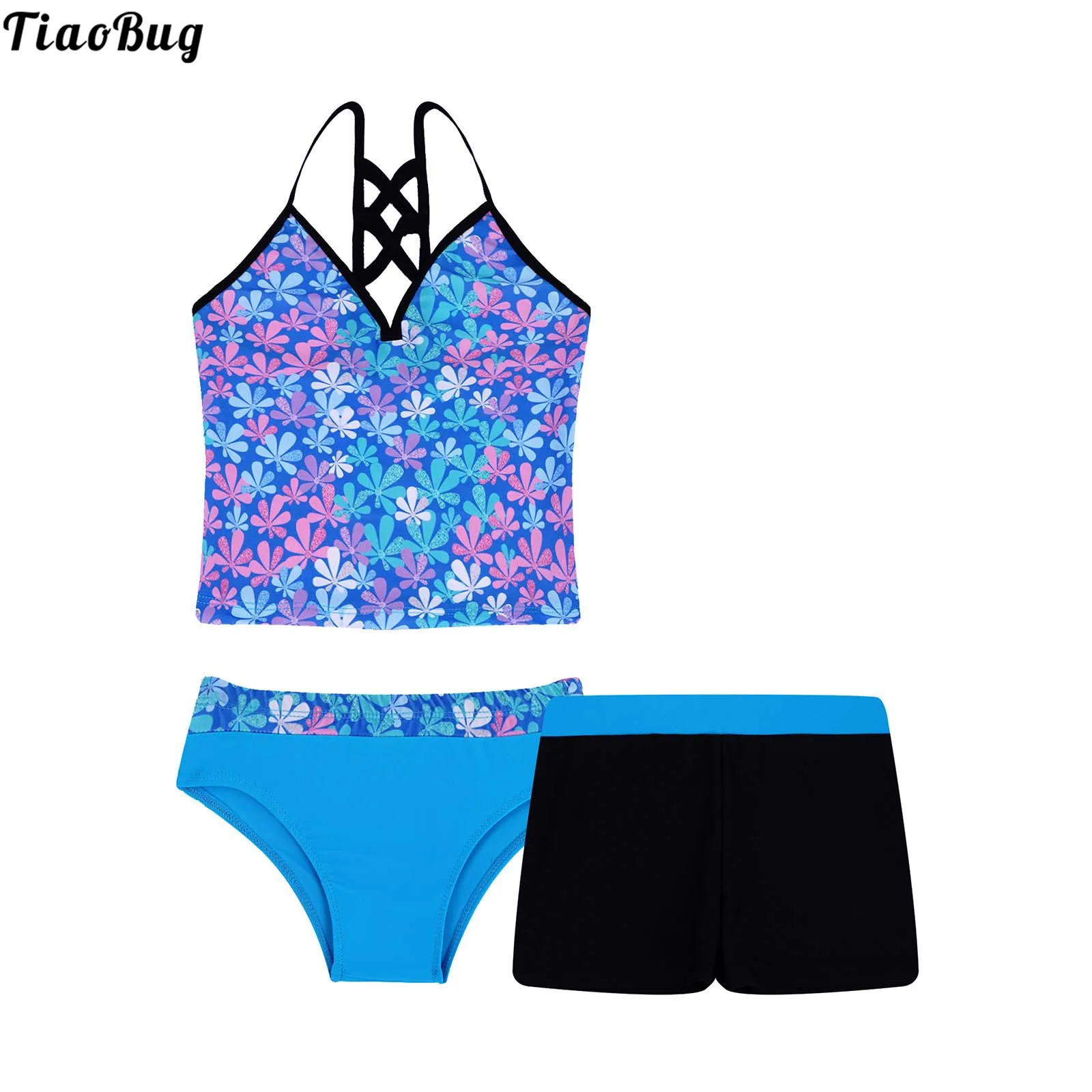 TiaoBug 3Pcs Kids Girls Summer Tankini Floral Printed Swimwear Bathing Suit Tops With Bottoms Shorts Sets Bikini Pool Swimsuit
TiaoBug 3Pcs Kids Girls Summer Tankini Floral Printed Swimwear Bathing Suit Tops With Bottoms Shorts Sets Bikini Pool Swimsuit