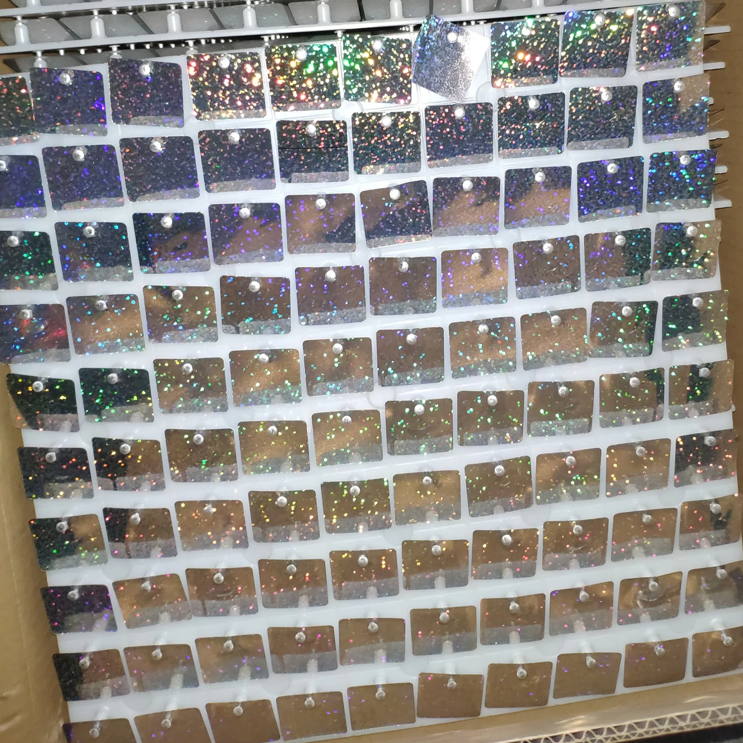 50pcs White/Colorless Background Sequin Boards with Square Laser Silver Sequins For Wedding Backdrops Outdoor Advertising Panels
50pcs White/Colorless Background Sequin Boards with Square Laser Silver Sequins For Wedding Backdrops Outdoor Advertising Panels