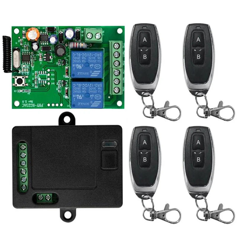 433MHz AC 220 V 2CH 2 CH Radio Controller RF Wireless Relay Remote Control Switch Transmitter+ Receiver For garage door opener
433MHz AC 220 V 2CH 2 CH Radio Controller RF Wireless Relay Remote Control Switch Transmitter+ Receiver For garage door opener