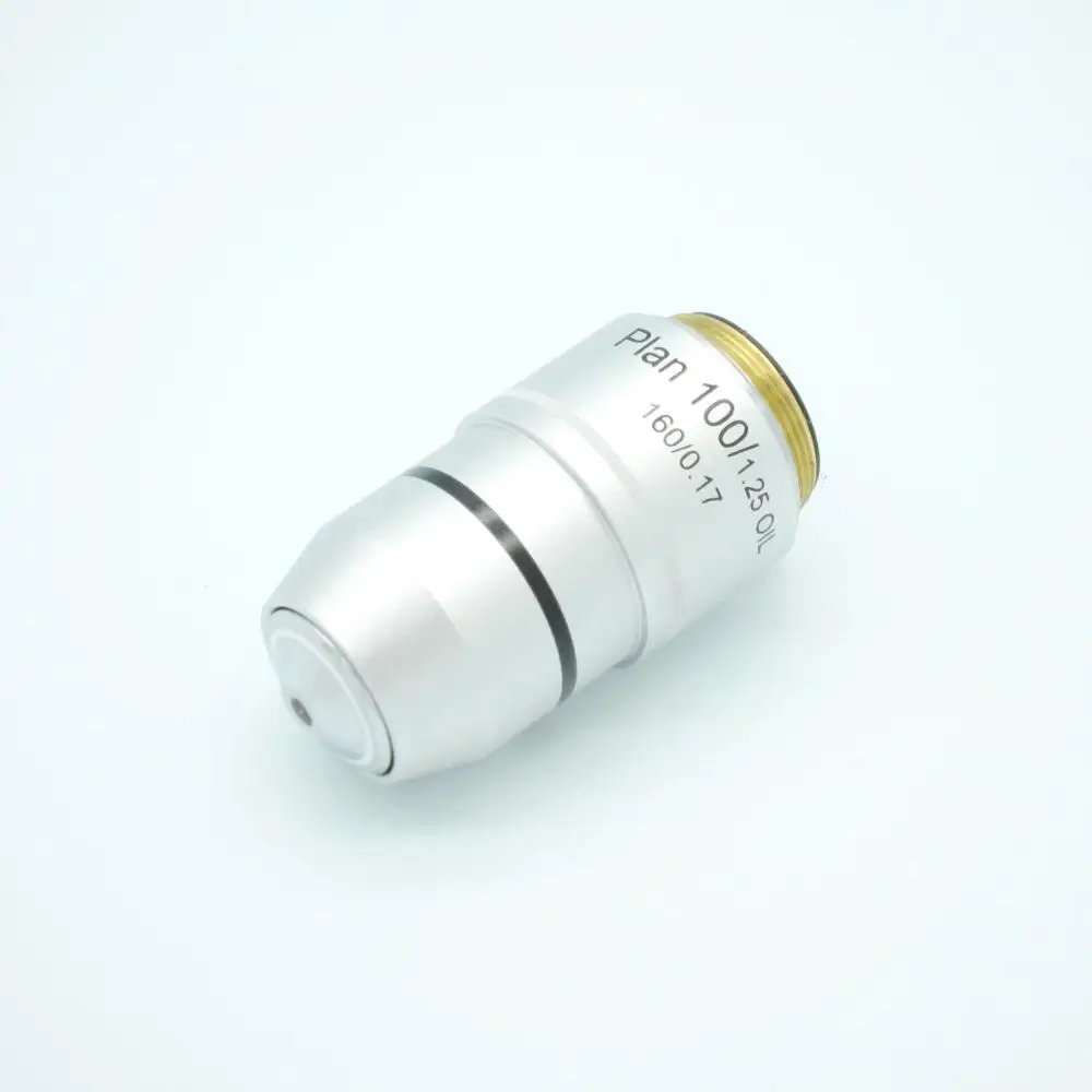 Top quality 100x/1.25 Oil plan Microscope achromatic Objective lens for biological microscope DIN160 , RMSThread
Top quality 100x/1.25 Oil plan Microscope achromatic Objective lens for biological microscope DIN160 , RMSThread