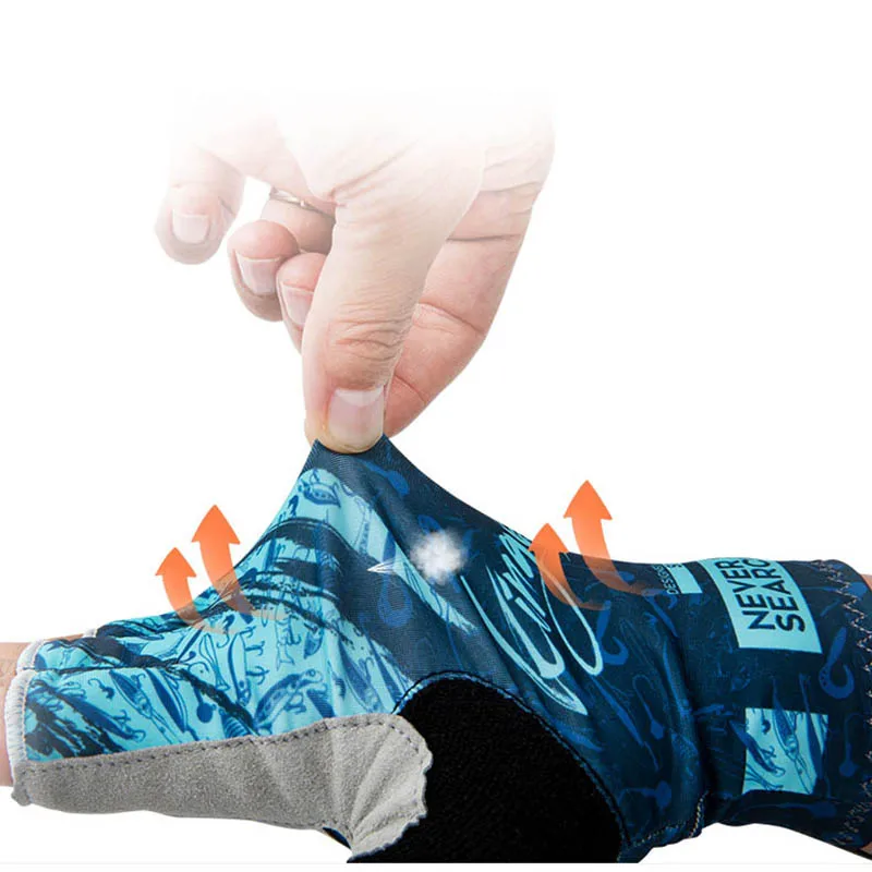 King Lure Professional Fishing Gloves Ice Silk Sunscreen In Summer Half Finger Anti-skid Wear-resistant Breathable
King Lure Professional Fishing Gloves Ice Silk Sunscreen In Summer Half Finger Anti-skid Wear-resistant Breathable