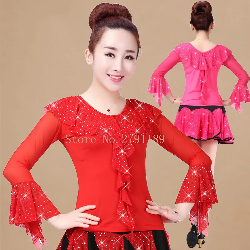 Women Tango Ballroom Tops Waltz Standard Modern Dancing Blouses Performance Wear Top for Foxtrot Quickstep Dance long Sleeves
Women Tango Ballroom Tops Waltz Standard Modern Dancing Blouses Performance Wear Top for Foxtrot Quickstep Dance long Sleeves