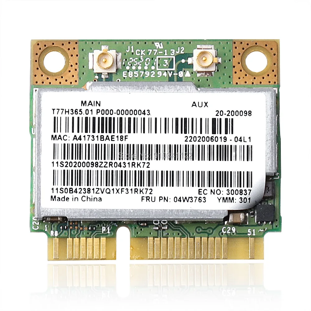 BCM943228HMB WiFi+Bluetooth 4.0 300mbps Mini PCI-EWifi Card 2.4/5GHZ 04W3764 for Thinkpad E430 E431 E435 E530 U310
BCM943228HMB WiFi+Bluetooth 4.0 300mbps Mini PCI-EWifi Card 2.4/5GHZ 04W3764 for Thinkpad E430 E431 E435 E530 U310