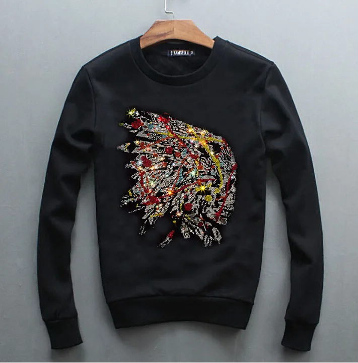 M-4XL Hoodies Men Hoody Male Long Sleeve black Color Hooded Men's Sweatshirt Mens Hoodie Casual Rhinestones
M-4XL Hoodies Men Hoody Male Long Sleeve black Color Hooded Men's Sweatshirt Mens Hoodie Casual Rhinestones