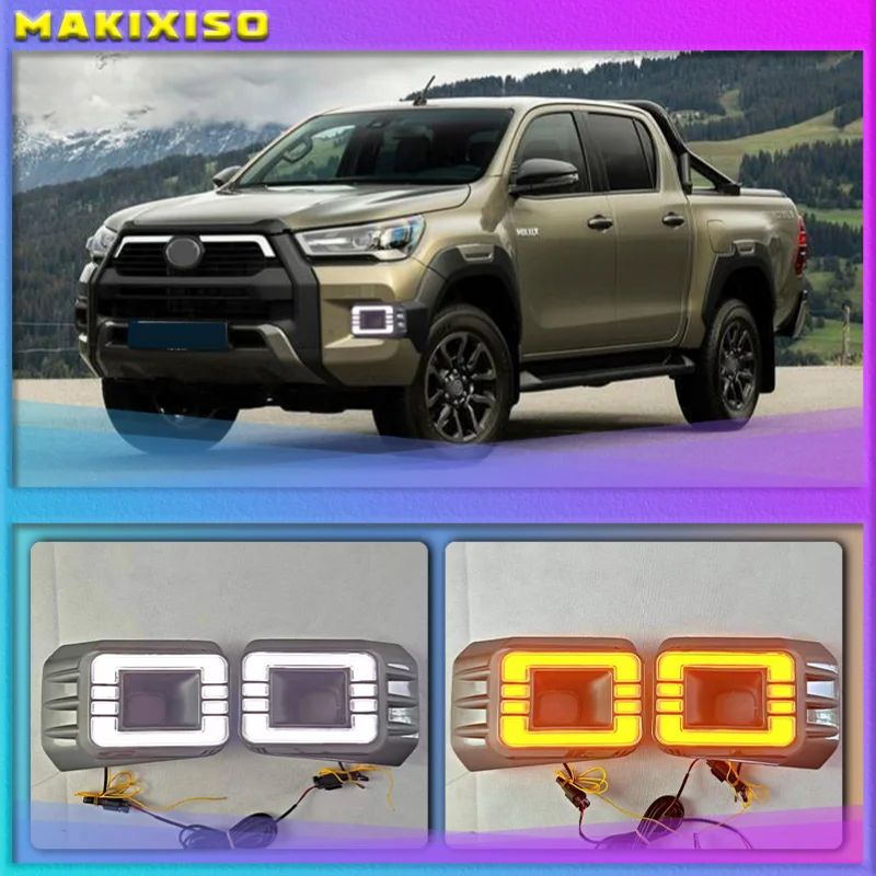 2PCS LED Daytime Running Light For Toyota Hilux 2020 2021 Revo Dynamic Turn Yellow Signal Relay Car 12V LED DRL Day Light
2PCS LED Daytime Running Light For Toyota Hilux 2020 2021 Revo Dynamic Turn Yellow Signal Relay Car 12V LED DRL Day Light