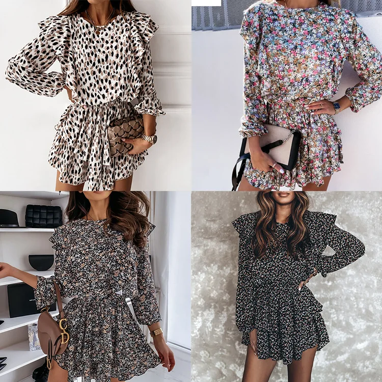 2021 Spring Autumn Womens Short New Fresh Cute Floral Ruffle High Waist Dress Female Clothes
2021 Spring Autumn Womens Short New Fresh Cute Floral Ruffle High Waist Dress Female Clothes