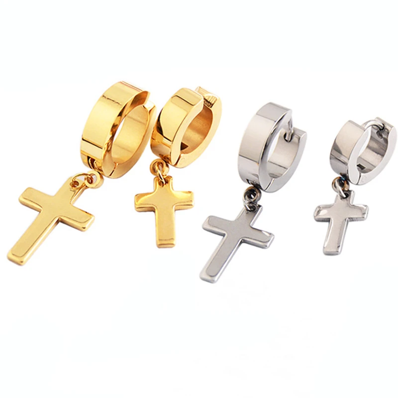Titanium Steel Cross Earrings Wholesale Size Model 4x9mm Fashion Men Jewelry Hoop Ring
Titanium Steel Cross Earrings Wholesale Size Model 4x9mm Fashion Men Jewelry Hoop Ring