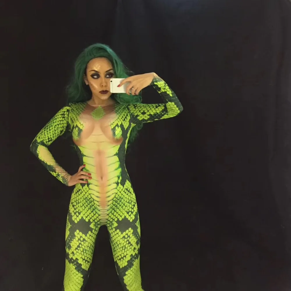 Green Snake Jumpsuit Halloween 3D cosplay Costume women sexy Nightclub Party
Green Snake Jumpsuit Halloween 3D cosplay Costume women sexy Nightclub Party