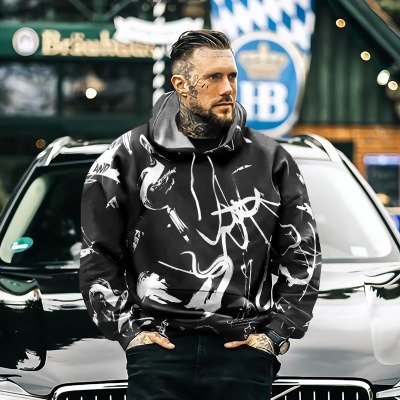 Fashion art spring, autumn and winter men's long-sleeved sweater hoodie art graffiti stitching 3D interesting clothes
Fashion art spring, autumn and winter men's long-sleeved sweater hoodie art graffiti stitching 3D interesting clothes