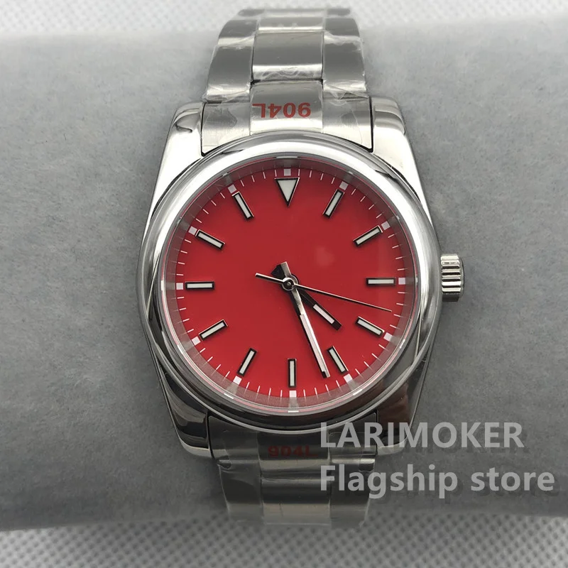 LARIMOKER Brand 39 mm / 36 mm Red Dial Blue Gem Crystal Man Watches NH35 / PT5000 / Pearl 2813 /Japan 8215 Mechanical Movement
LARIMOKER Brand 39 mm / 36 mm Red Dial Blue Gem Crystal Man Watches NH35 / PT5000 / Pearl 2813 /Japan 8215 Mechanical Movement