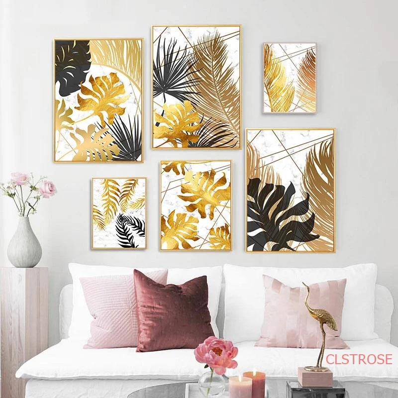 Wall Art Picture Marble Golden Leaf Abstract Poster Nordic Style Botanical Canvas Print Painting Modern Scandinavian Decoration
Wall Art Picture Marble Golden Leaf Abstract Poster Nordic Style Botanical Canvas Print Painting Modern Scandinavian Decoration