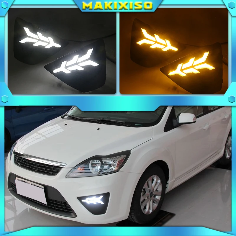Дневные ходовые огсветильник для Ford Focus 3 MK3 2009-2012 DRL, светодиодная противотуманная фара с желтым поворотным сигналом
Дневные ходовые огсветильник для Ford Focus 3 MK3 2009-2012 DRL, светодиодная противотуманная фара с желтым поворотным сигналом