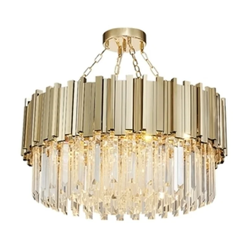 Modern Crystal Lamp Chandelier For Living Room Luxury Gold Round Stainless Steel Chain Chandeliers Lighting
Modern Crystal Lamp Chandelier For Living Room Luxury Gold Round Stainless Steel Chain Chandeliers Lighting
