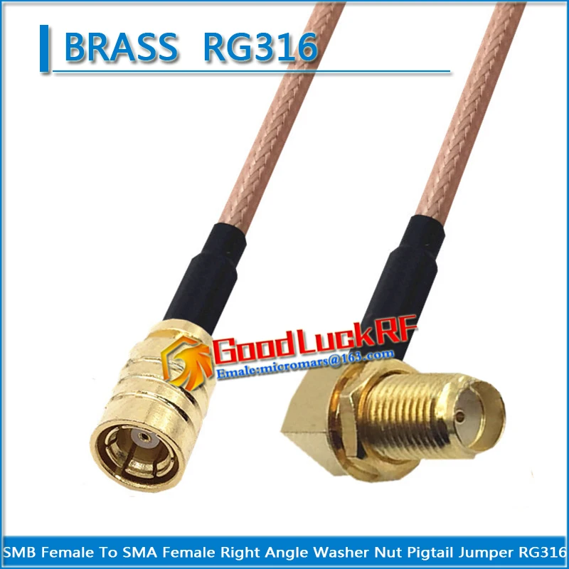 1X Pcs SMB Female to SMA Female 90 Degree Right Angle Washer O-ring Bulkhead Panel Nut Pigtail Jumper RG316 Cable SMA to SMB
1X Pcs SMB Female to SMA Female 90 Degree Right Angle Washer O-ring Bulkhead Panel Nut Pigtail Jumper RG316 Cable SMA to SMB