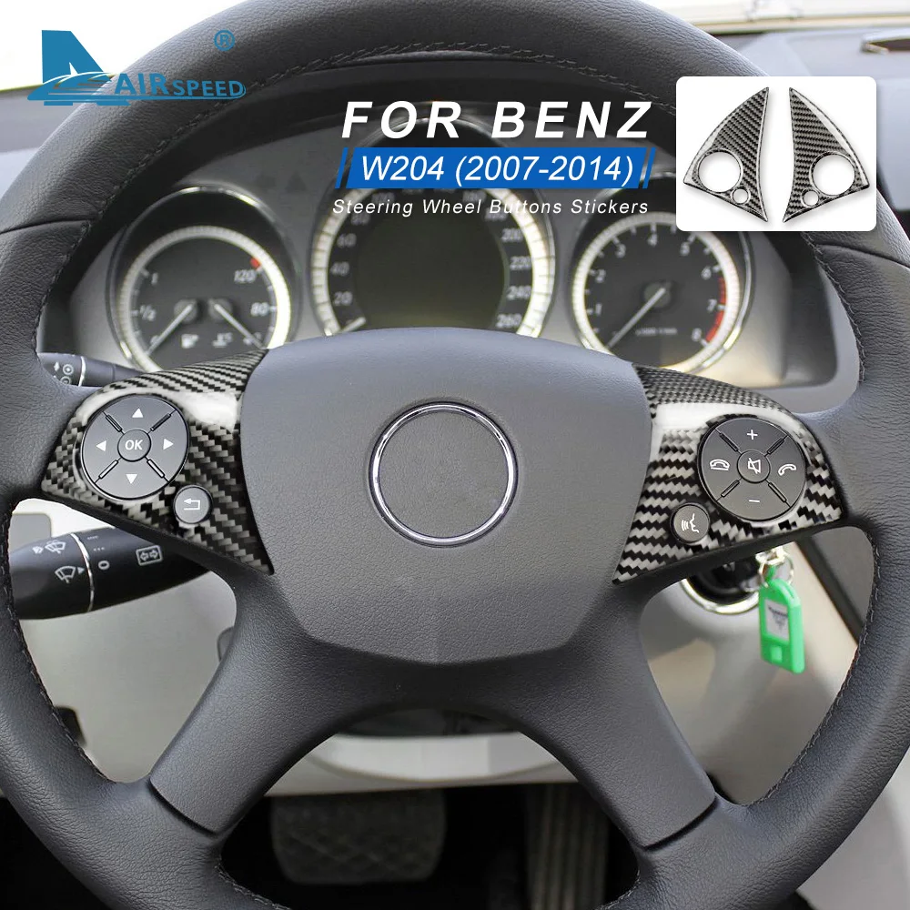 AIRSPEED for Mercedes Benz C Class W204 Accessories Carbon Fiber Sticker Interior Trim Car Steering Wheel Button Frame Cover
AIRSPEED for Mercedes Benz C Class W204 Accessories Carbon Fiber Sticker Interior Trim Car Steering Wheel Button Frame Cover