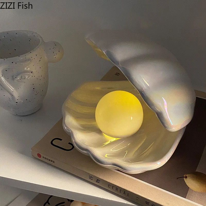 Simulation Shell Clam Shell Pearl Creative Crafts Furnishings Pearl Lamp Desktop Decoration Children's Room Accessories
Simulation Shell Clam Shell Pearl Creative Crafts Furnishings Pearl Lamp Desktop Decoration Children's Room Accessories
