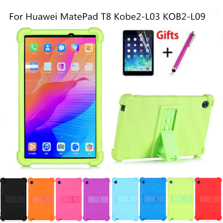 Case for Huawei MatePad T8 Tablet Cover Funda Kobe2-L03 KOBE2-L09 kob2-w09 Soft Silicon Full Body Protector Stand Shell+Film+Pen
Case for Huawei MatePad T8 Tablet Cover Funda Kobe2-L03 KOBE2-L09 kob2-w09 Soft Silicon Full Body Protector Stand Shell+Film+Pen