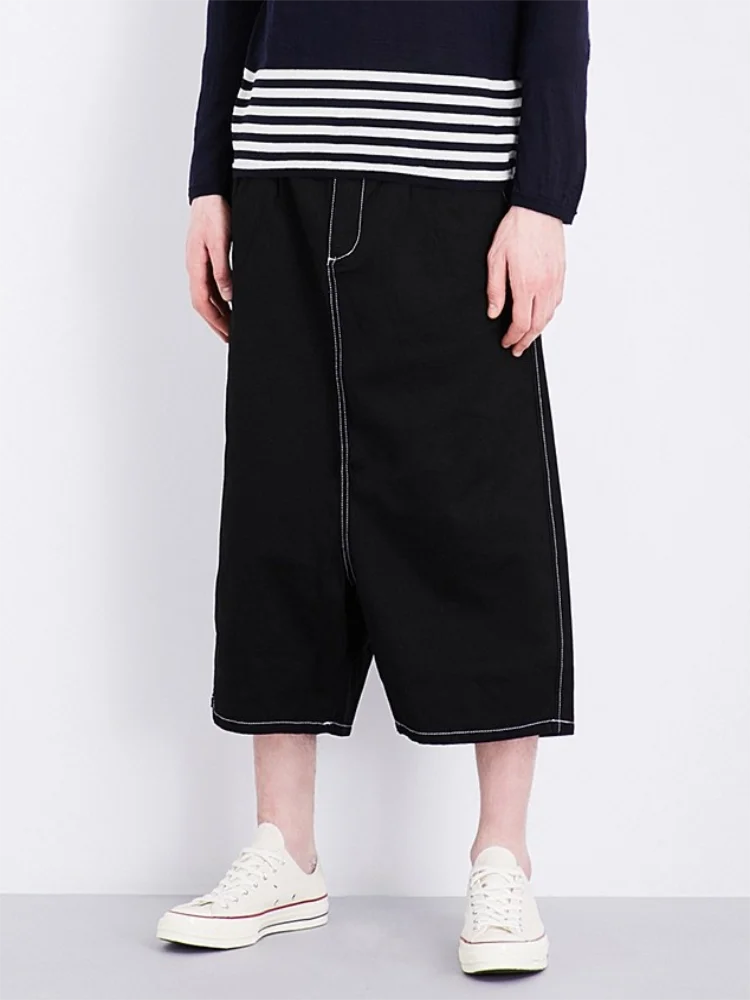 Men's Low-Grade Harlan Pants Casual Pants Wide Leg Pants Spring/Summer New Black Line Stitching Eight Design Straight Pants
Men's Low-Grade Harlan Pants Casual Pants Wide Leg Pants Spring/Summer New Black Line Stitching Eight Design Straight Pants