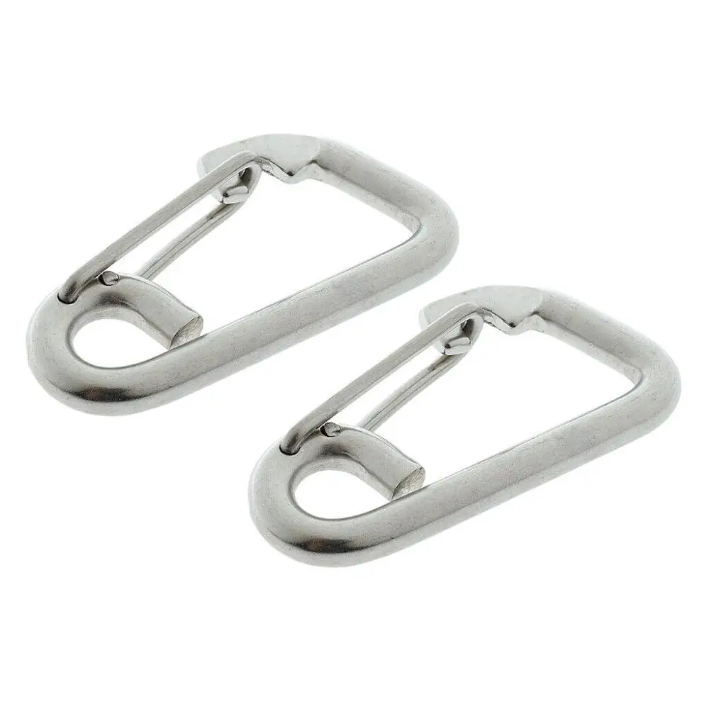 2Pcs 8*80cm Stainless Steel Egg Spring Snap Hook Clips Quick Link Carabiner Rock Climbing Buckle Eye Hardware Ring for Outdoor
2Pcs 8*80cm Stainless Steel Egg Spring Snap Hook Clips Quick Link Carabiner Rock Climbing Buckle Eye Hardware Ring for Outdoor