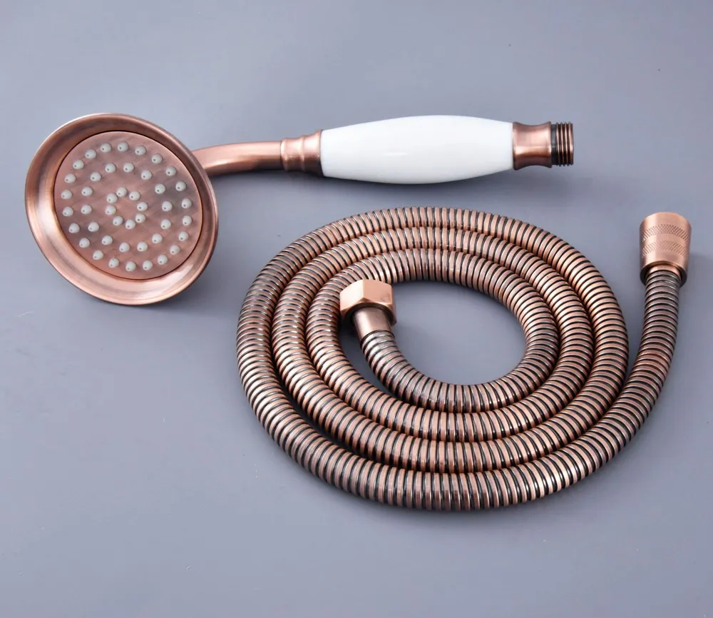 Antique Red Copper Telephone Style Hand Held Bathroom Shower Head + 59" (1.5M) Shower Hose Whh130
Antique Red Copper Telephone Style Hand Held Bathroom Shower Head + 59" (1.5M) Shower Hose Whh130