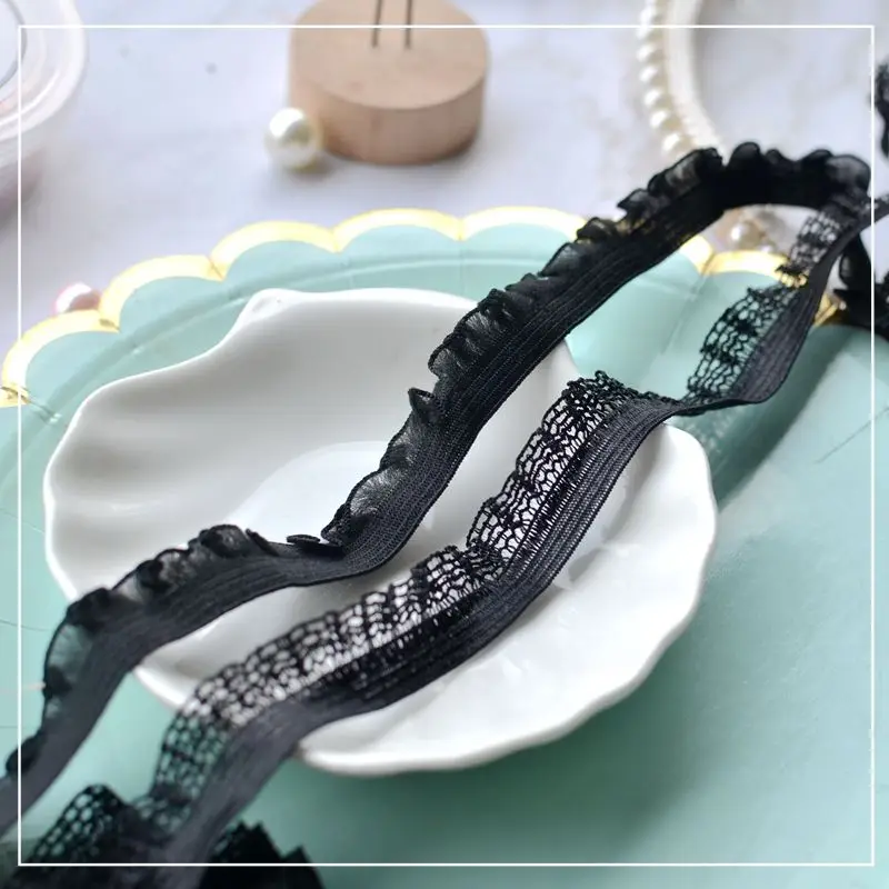 Ruffled Elastic Trims 15 Meters Black Stretchy Lace Trim Ribbon Tapes Bra Underwear Dress Clothing Sewing 1.4cm 0.6" Wide M78F5
Ruffled Elastic Trims 15 Meters Black Stretchy Lace Trim Ribbon Tapes Bra Underwear Dress Clothing Sewing 1.4cm 0.6" Wide M78F5