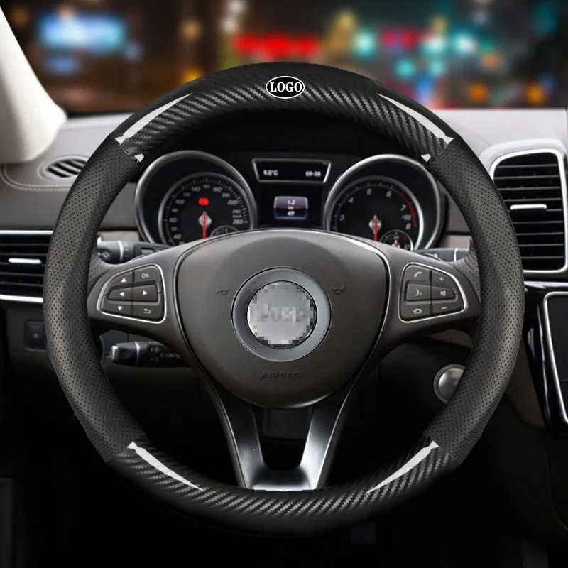 Car Carbon Fiber Steering Wheel Cover 38cm for Jeep All Models Wrangler Renegade Patriot Auto Interior Accessories Car styling
Car Carbon Fiber Steering Wheel Cover 38cm for Jeep All Models Wrangler Renegade Patriot Auto Interior Accessories Car styling