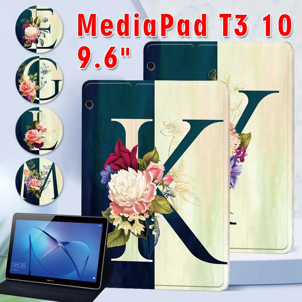 PU Leather Tablet Stand Folding Cover for Huawei MediaPad T3 10 9.6 Inch AGS-L09 W09 - Initial Name Print New Pattern Case
PU Leather Tablet Stand Folding Cover for Huawei MediaPad T3 10 9.6 Inch AGS-L09 W09 - Initial Name Print New Pattern Case
