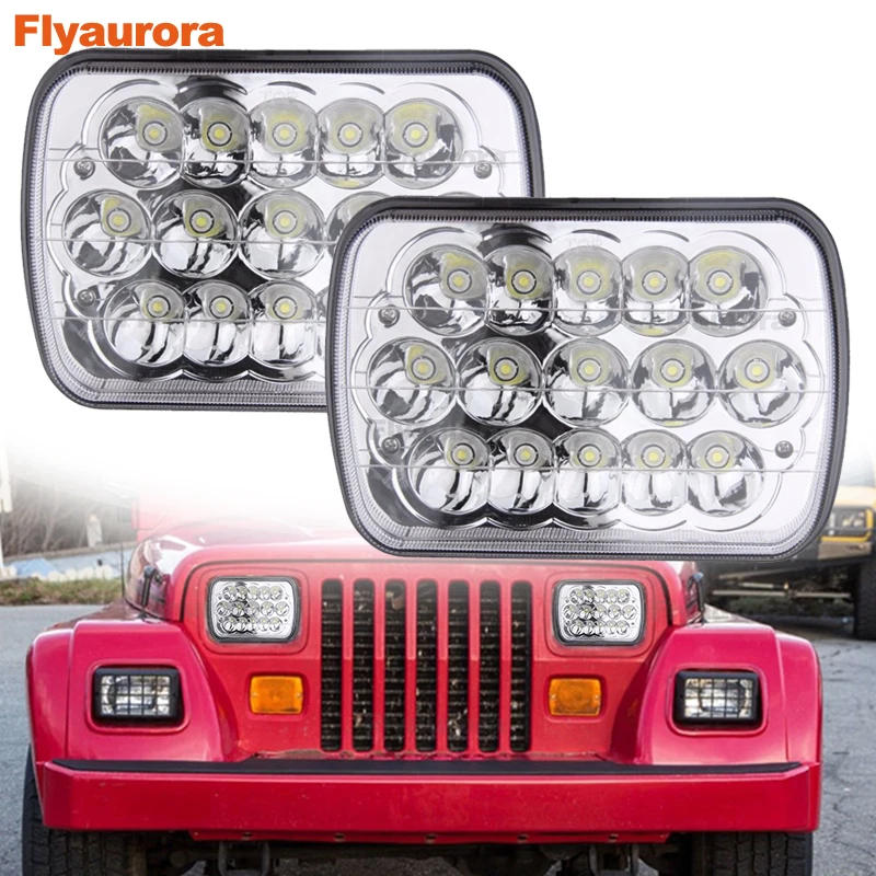 Pair of Universal Fit 7" x 6" 54W Square High Low Beam LED Projector Headlight 7X6 led sealed beam Driving Light Free Shipping
Pair of Universal Fit 7" x 6" 54W Square High Low Beam LED Projector Headlight 7X6 led sealed beam Driving Light Free Shipping