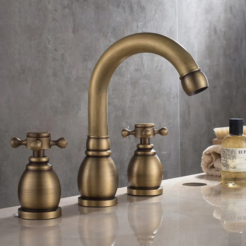 IMPEU Antique Bronze 2 Handle 3 Hole Widespread Bathroom Faucet, Lavatory Basin Faucet Tap, Solid Brass, coming with Water Hose
IMPEU Antique Bronze 2 Handle 3 Hole Widespread Bathroom Faucet, Lavatory Basin Faucet Tap, Solid Brass, coming with Water Hose
