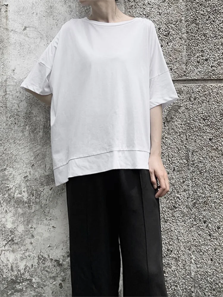Ladies summer new solid color round neck back fence strap fake two short sleeve T - shirt half sleeve fashion
Ladies summer new solid color round neck back fence strap fake two short sleeve T - shirt half sleeve fashion