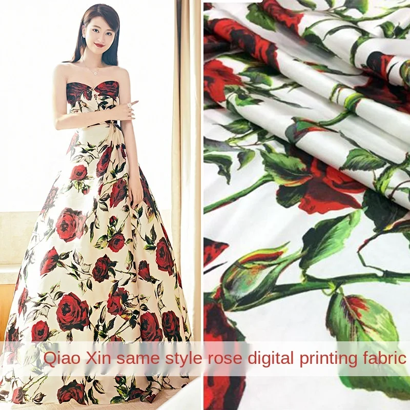Italian D Luxury Brand 100% Polyester Rose Printed Fashion Fabric Per Meter Sewing Wholesale Cloth
Italian D Luxury Brand 100% Polyester Rose Printed Fashion Fabric Per Meter Sewing Wholesale Cloth
