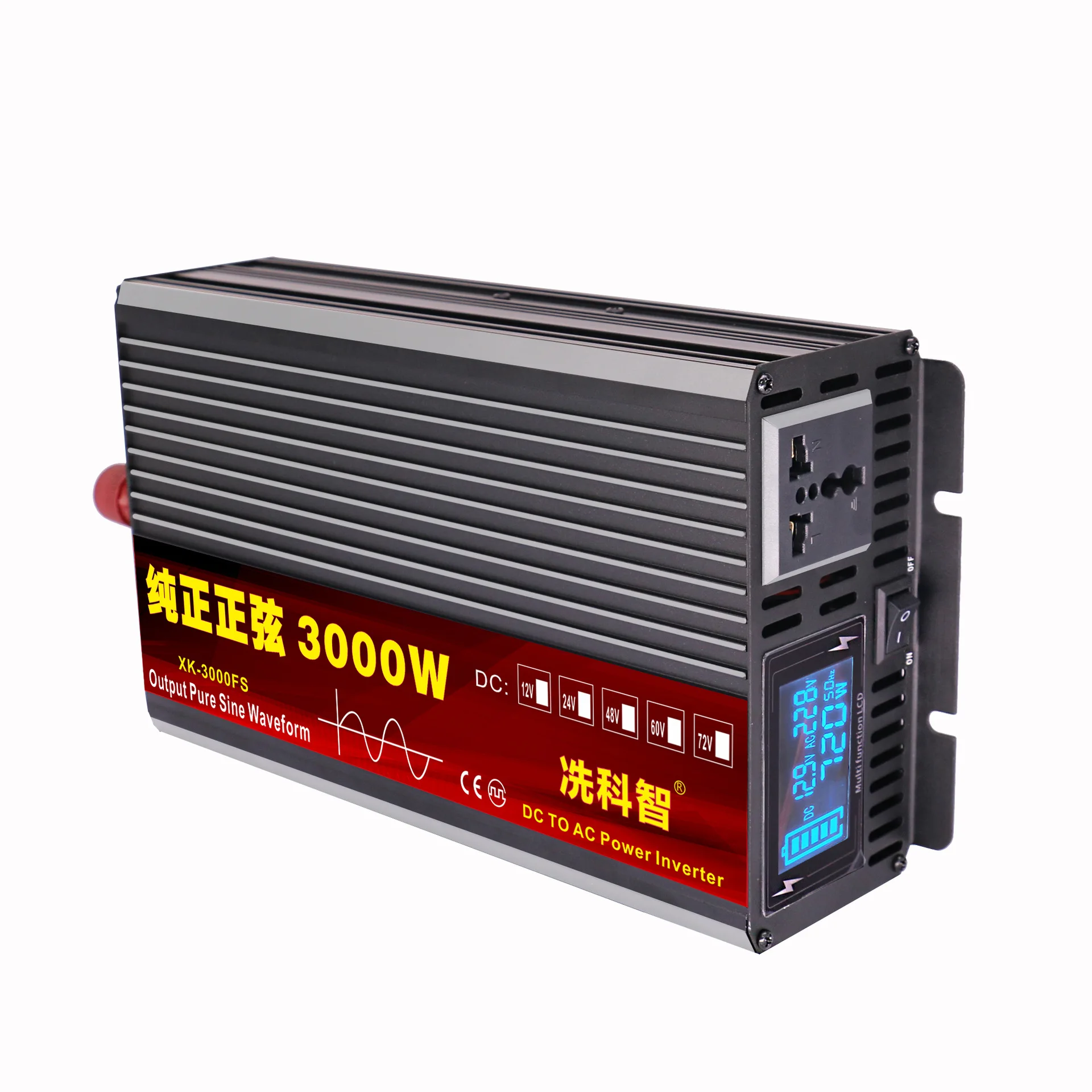 Car Inverter 12V/24V 220V 3000/4000W Voltage transformer Pure Sine Wave Power Inverter DC12V to AC 220V Converter+ LED Display
Car Inverter 12V/24V 220V 3000/4000W Voltage transformer Pure Sine Wave Power Inverter DC12V to AC 220V Converter+ LED Display