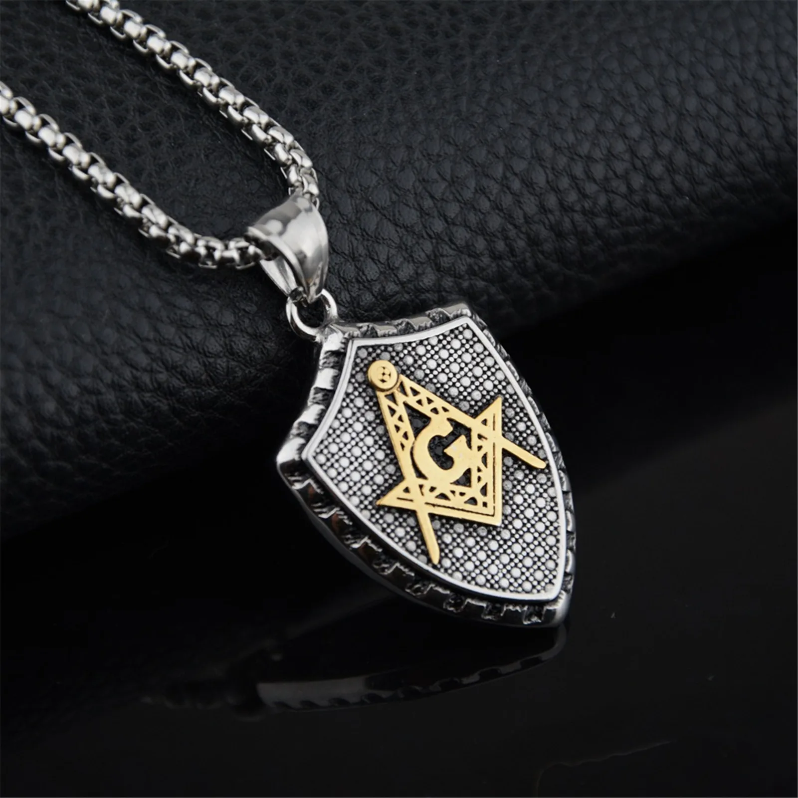 Freemason Necklace Small Size Masonic Symbols Square and Compasses with Letter G Stainless Steel Pendants for Men and Women
Freemason Necklace Small Size Masonic Symbols Square and Compasses with Letter G Stainless Steel Pendants for Men and Women
