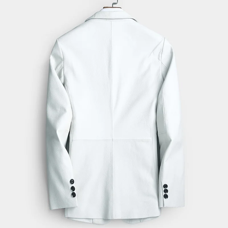 Mens Luxury Formal Natural Sheepskin Blazer Jacket White Slim Fit Wedding Dress Suit Genuine Leather Jacket Business Man Coats
Mens Luxury Formal Natural Sheepskin Blazer Jacket White Slim Fit Wedding Dress Suit Genuine Leather Jacket Business Man Coats