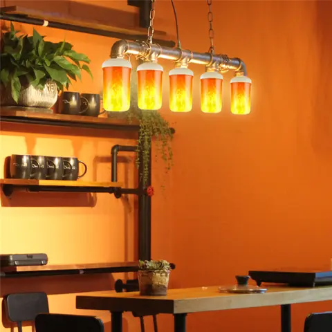 E27 E14 B22 LED Flame Lamps 12W 85-265V 4 Modes Ampoule LED Flame Effect Light Bulb Flickering Emulation Fire Light
