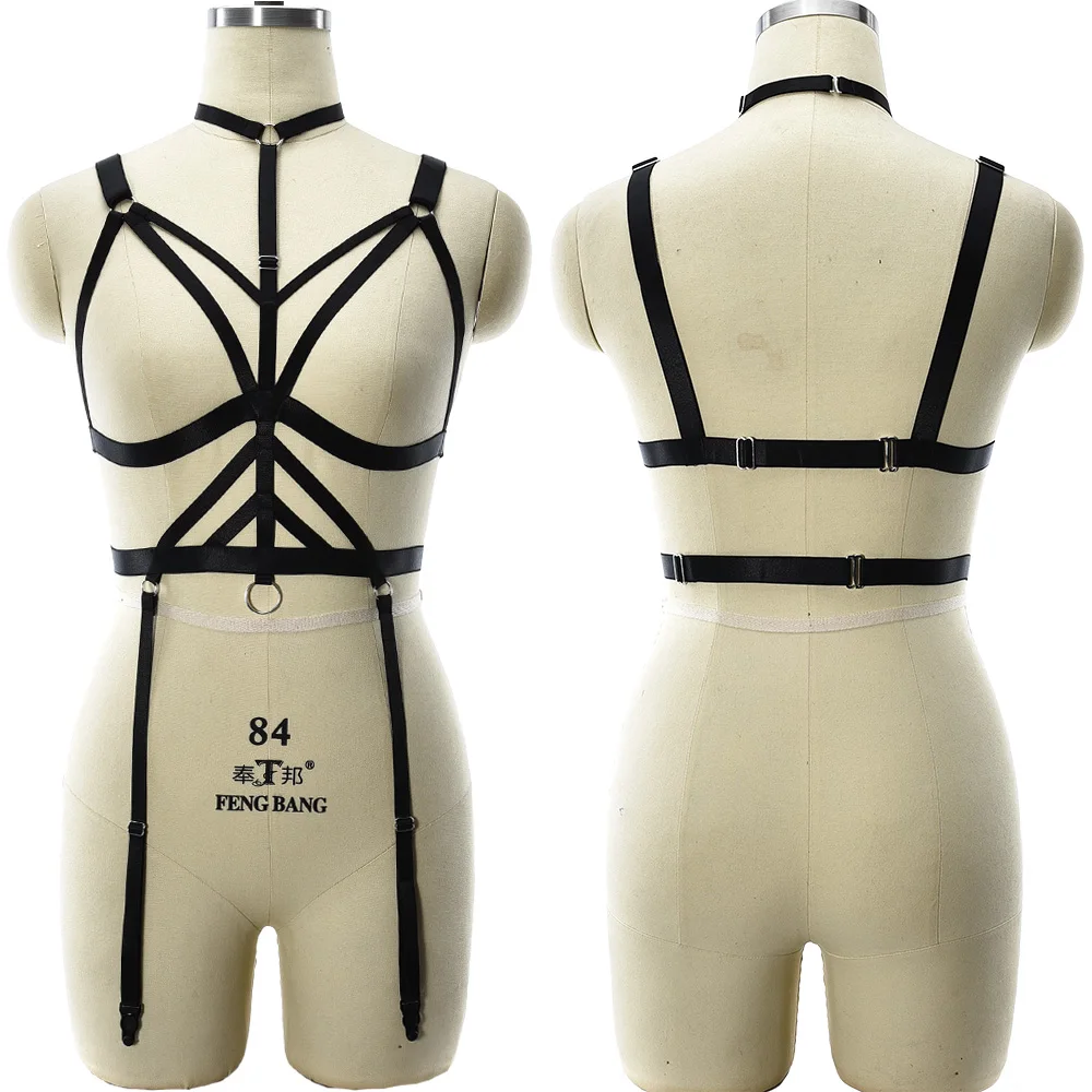 Lingerie Harnes Set Black Sexy Bodysuit Goth Garter Belt Open Chest Bra Punk Bondage Erotic Harness Woman Body Bel
Lingerie Harnes Set Black Sexy Bodysuit Goth Garter Belt Open Chest Bra Punk Bondage Erotic Harness Woman Body Bel