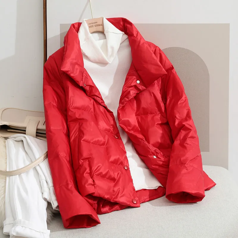 Women Light Down Jacket Simple Casual Solid Color Short Outwear Spring Autumn Coat Female New 2022 Fashion
Women Light Down Jacket Simple Casual Solid Color Short Outwear Spring Autumn Coat Female New 2022 Fashion