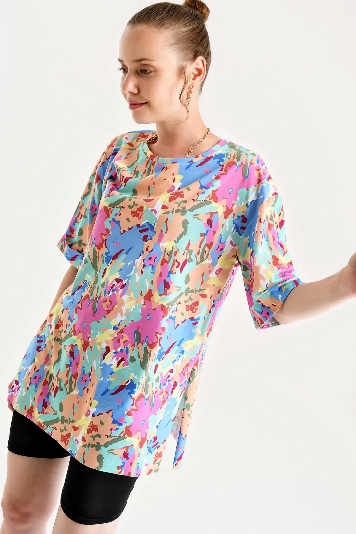 Multi-Color T-Shirt 2021 Summer Spring Women 'S T-shirt Fashion Tops Sexy Print Ladies top
Multi-Color T-Shirt 2021 Summer Spring Women 'S T-shirt Fashion Tops Sexy Print Ladies top