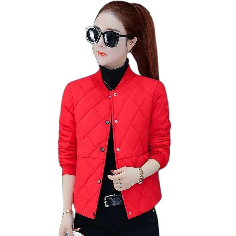 Women Parkas 2021 New Female Autumn Winter Short Down Cotton Padded Jacket Ladies Casual Coat Thin Light Baseball Uniform C1198
Women Parkas 2021 New Female Autumn Winter Short Down Cotton Padded Jacket Ladies Casual Coat Thin Light Baseball Uniform C1198