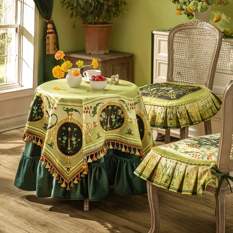 Round Tablecloth with Jungle Monkeys Print, Table Cover for Dinner and Kitchen, Wedding Banquet Decoration, Pure and Fresh
Round Tablecloth with Jungle Monkeys Print, Table Cover for Dinner and Kitchen, Wedding Banquet Decoration, Pure and Fresh