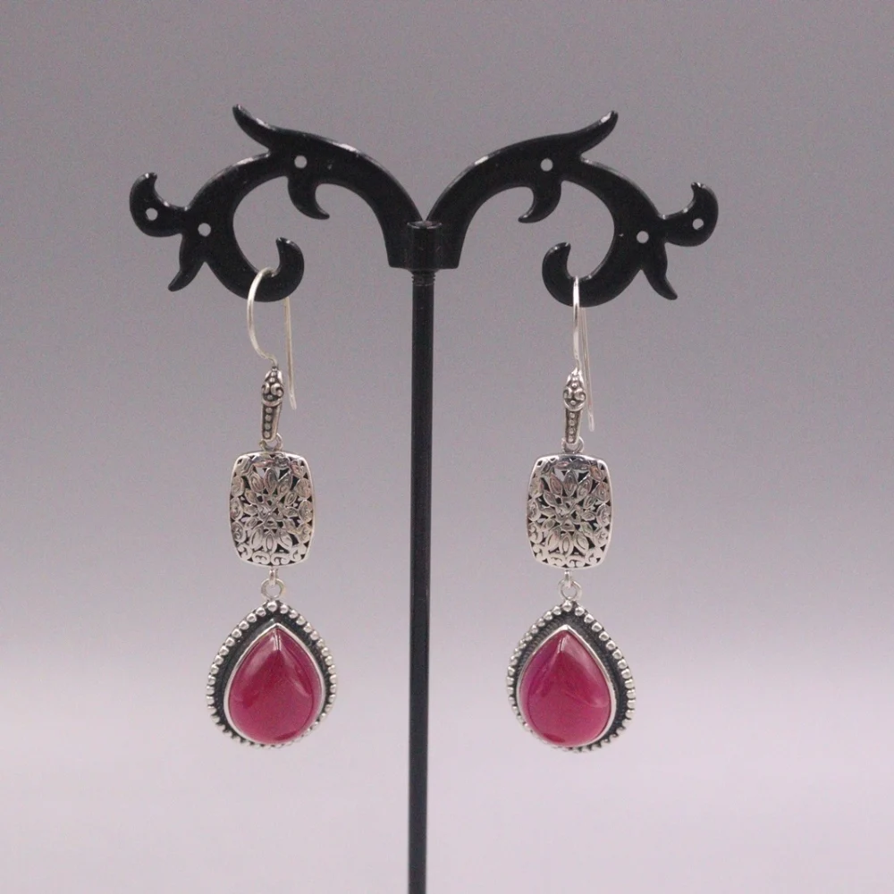 Pure S925 Sterling Silver Red Chalcedony Earrings Women 62*17mm Water Drop Dangle Earrings
Pure S925 Sterling Silver Red Chalcedony Earrings Women 62*17mm Water Drop Dangle Earrings