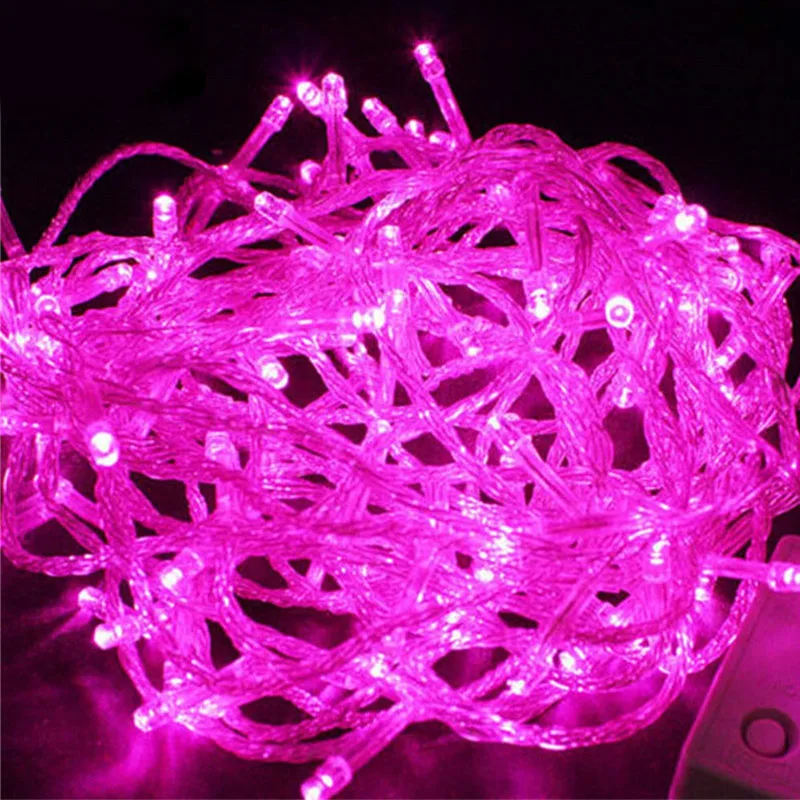Pink 10/20/30/50/100M LED String Lights Christmas Outdoor Fairy Light Garland Wedding Party Xmas Tree New Year Holiday Lamp Deco
Pink 10/20/30/50/100M LED String Lights Christmas Outdoor Fairy Light Garland Wedding Party Xmas Tree New Year Holiday Lamp Deco