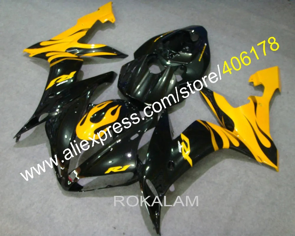YZF1000 YZF-R1 04-06 обтекатель для Yamaha YZFR1 2004 2005 2006, обвесы из АБС-пластика с желтым пламенем для мотоцикла (литье под давлением)
YZF1000 YZF-R1 04-06 обтекатель для Yamaha YZFR1 2004 2005 2006, обвесы из АБС-пластика с желтым пламенем для мотоцикла (литье под давлением)