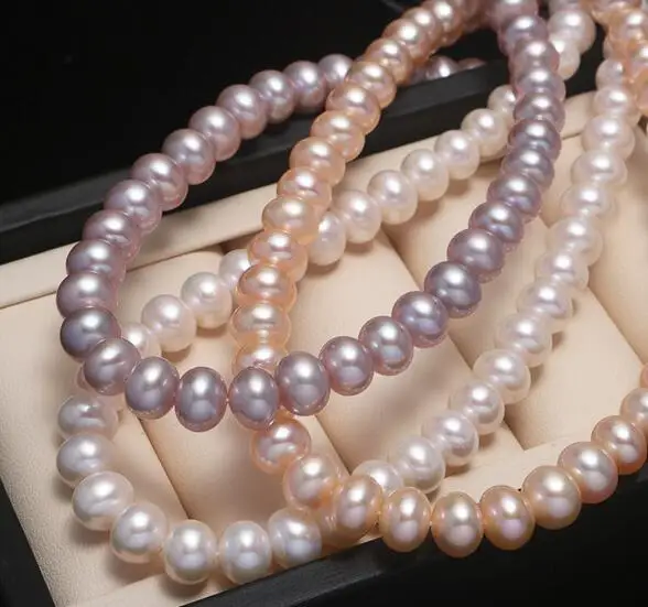 Jewelry High quality natural freshwater pearl necklace semi-finished 8-9mm flat round strong light flawless loose bead
Jewelry High quality natural freshwater pearl necklace semi-finished 8-9mm flat round strong light flawless loose bead