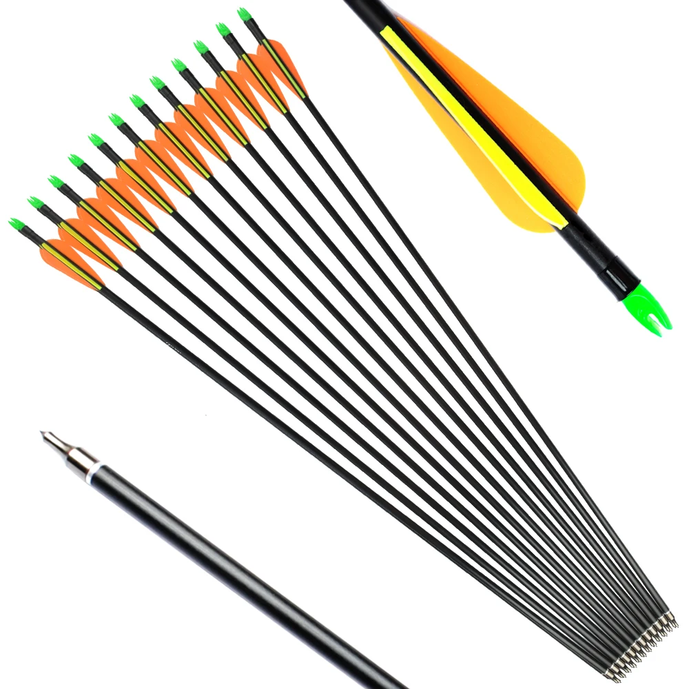 6/12/24pcs 30 Inches Spine 500 Fiberglass Arrows Double Shaft Steel Field Tip for Adult and Youth Practice Archery
6/12/24pcs 30 Inches Spine 500 Fiberglass Arrows Double Shaft Steel Field Tip for Adult and Youth Practice Archery