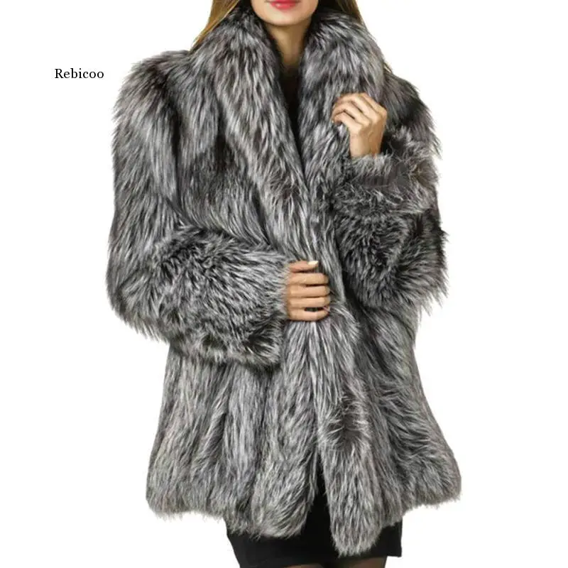 Autumn and Winter Fashion New Imitation Velvet Fur Coat In The Long Section of Fur Coat Female Loose Thick Warm Silver Gray
Autumn and Winter Fashion New Imitation Velvet Fur Coat In The Long Section of Fur Coat Female Loose Thick Warm Silver Gray