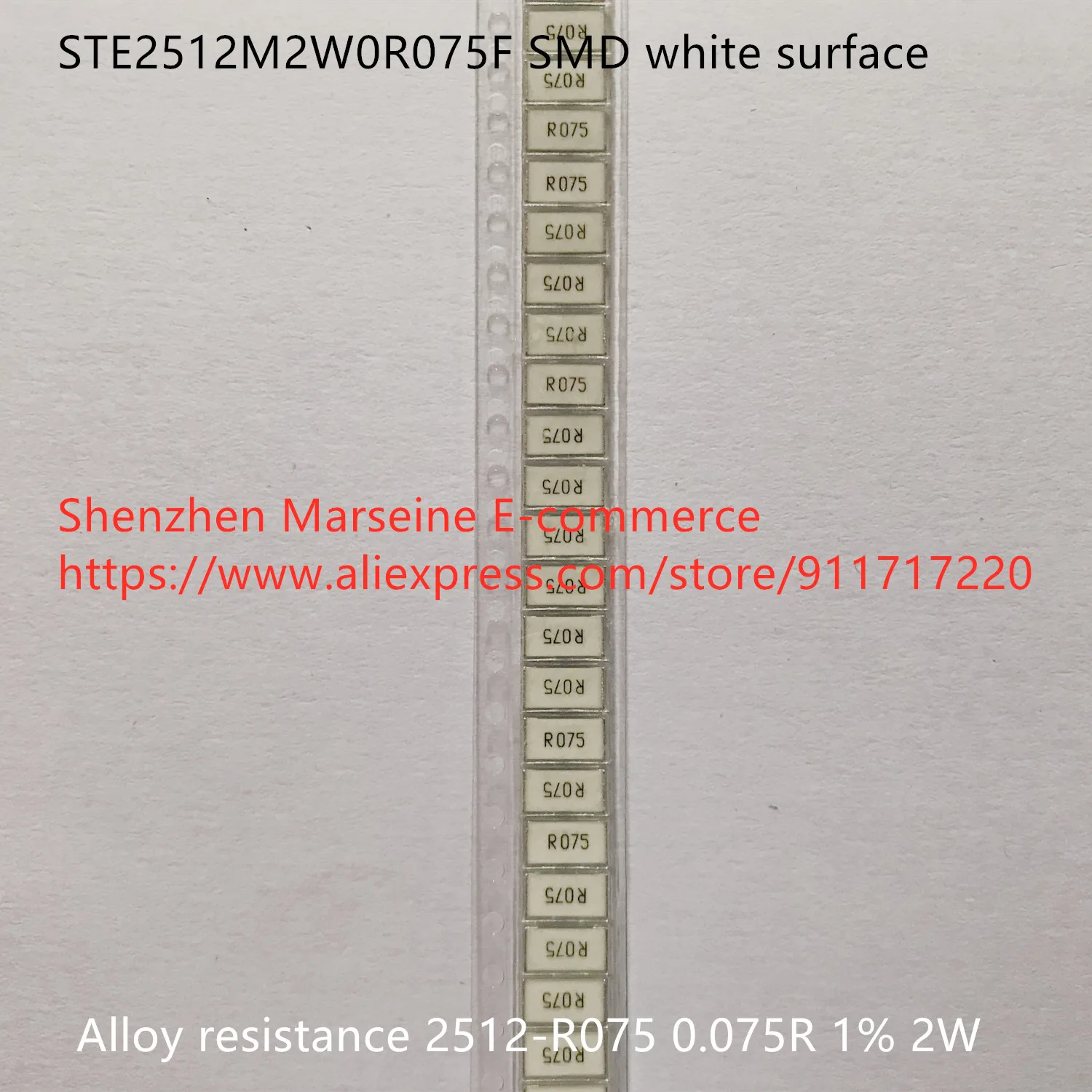 Оригинальный новый 100% STE2512M2W0R075F SMD сопротивление сплава с белой поверхностью 2512-R075 0,075R 1% 2 Вт (индуктор)
Оригинальный новый 100% STE2512M2W0R075F SMD сопротивление сплава с белой поверхностью 2512-R075 0,075R 1% 2 Вт (индуктор)