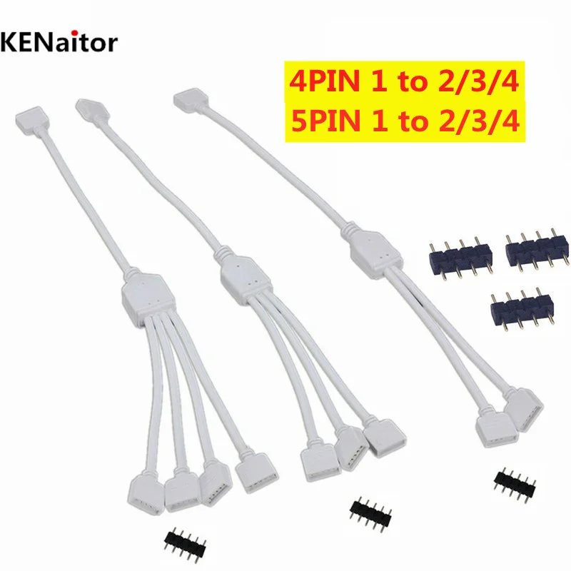 4Pin 5Pin RGB RGBW Splitter Connector 1 TO 2 3 4 Female Extension Wire Cable For Led Strip For 3528/5050/5060RGB RGBWW Plugs
4Pin 5Pin RGB RGBW Splitter Connector 1 TO 2 3 4 Female Extension Wire Cable For Led Strip For 3528/5050/5060RGB RGBWW Plugs